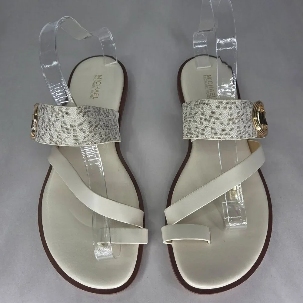 NWT Michael Kors MMK Vera Toe-Ring Slip-On Flat Sandals - Picture 2 of 7